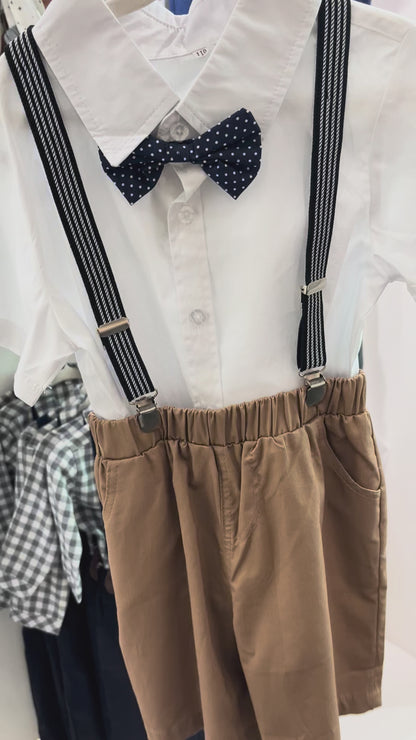 Conjunto tirantes café