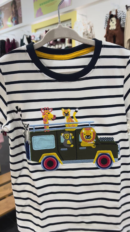 Playera animales carrito
