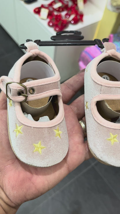 Zapato rosa estrellas