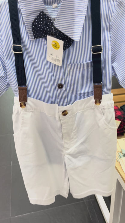 Conjunto tirantes short blanco