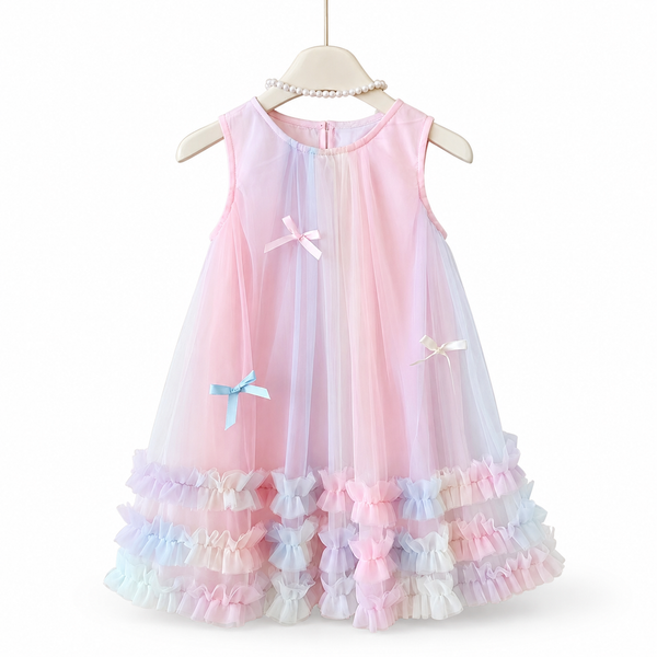 Vestido arcoíris tul