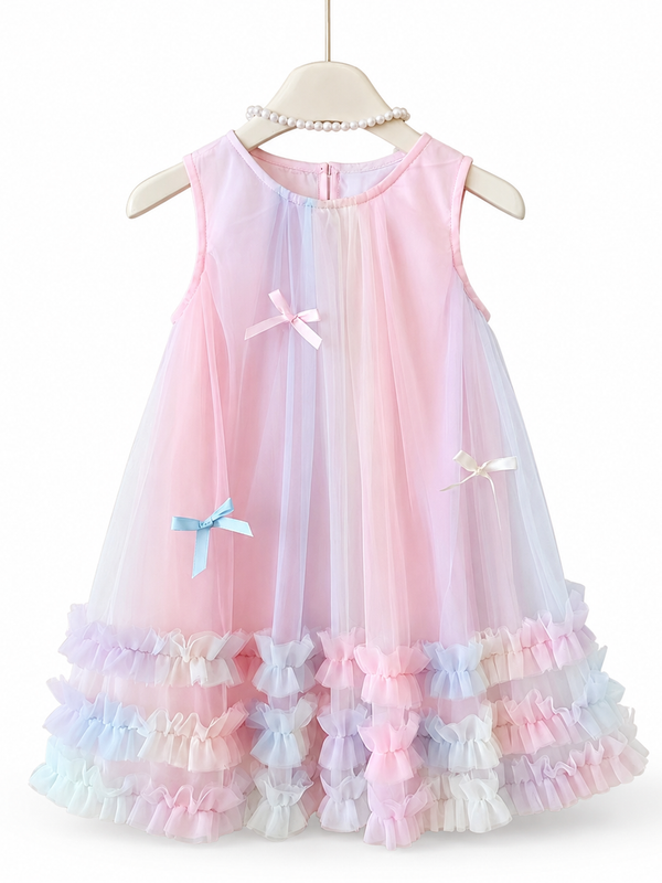 Vestido arcoíris tul